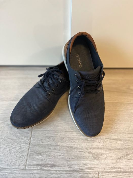 Buty chłopięce, męskie trzewiki granatowo brązowe 42. Okazja !
