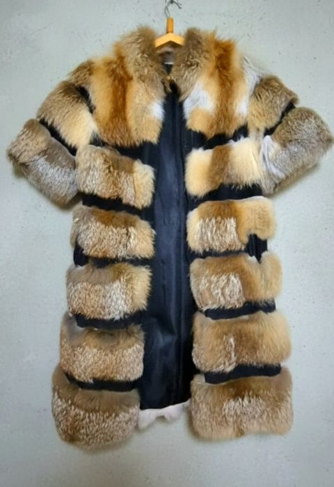 Натуральна безрукавка з хутра лисиці+ замш!