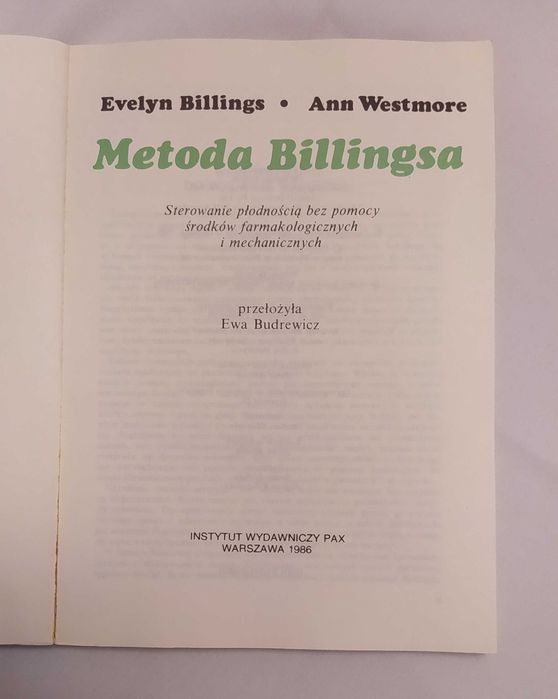 METODA BILLINGSA sterowanie płodnością