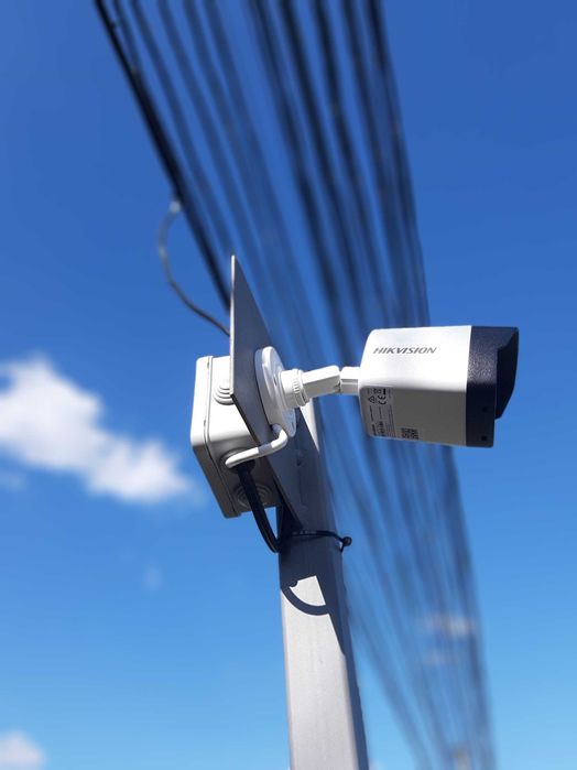 Хит! Комплект IP видеонаблюдения Hikvision на 4 PoE камеры для улицы