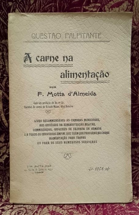 A Carne na Alimentação 1908 F. Motta D´Almeida