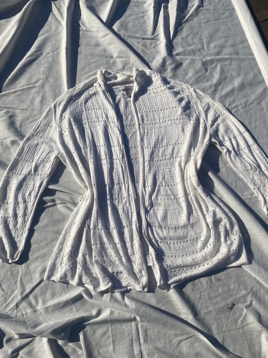 Biała narzutka M 38 H&M coquette