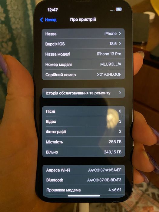 IPhone 13pro 256gb sierra blue