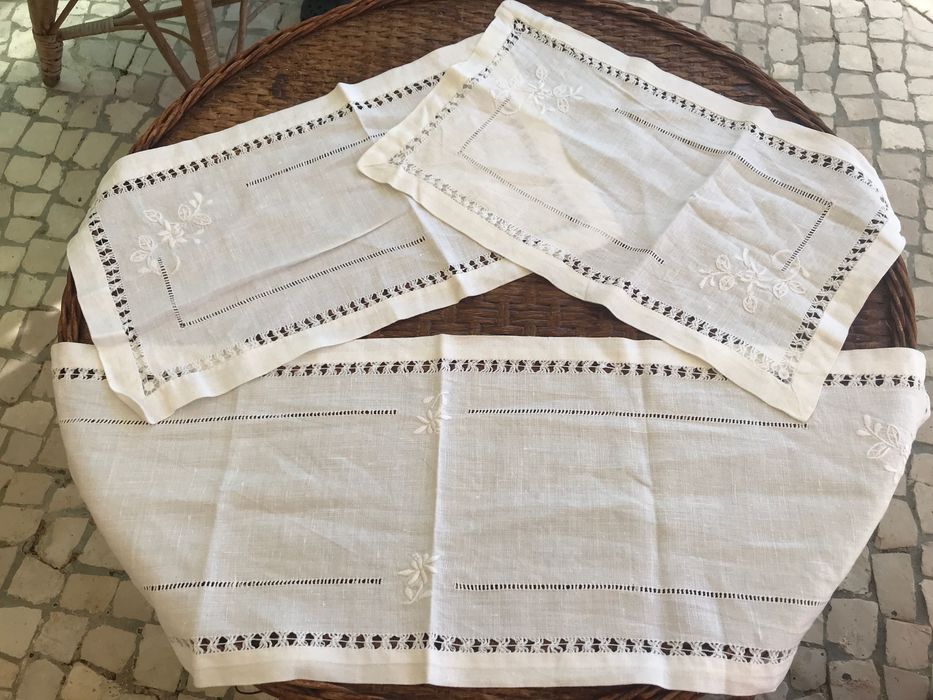 Jogo de panos de quarto em linho