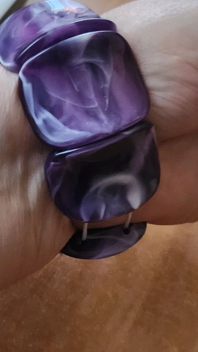 Tanio Bransoleta duża imitacja ametystu