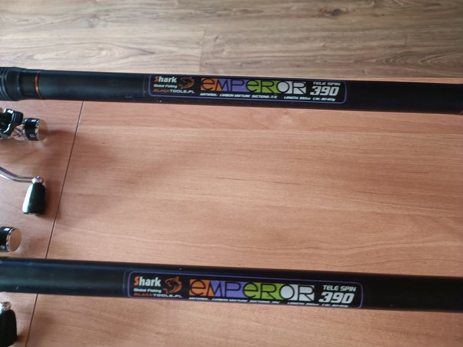 Wędki teleskopowe z kołowrotkami