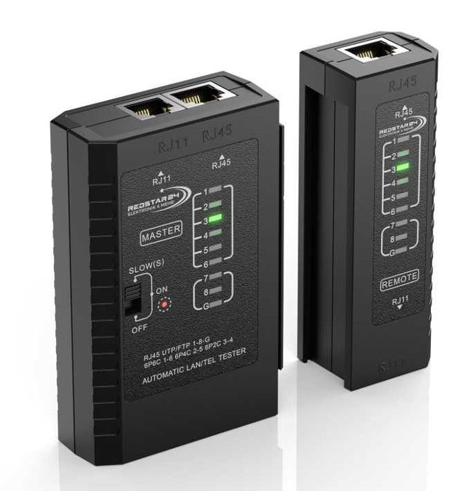 Tester kabli sieciowych LED RJ11/RJ45 2 tryby RedStar24