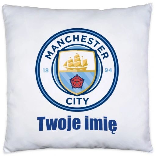 zestaw! poduszka kubek z twoim imieniem manchester
