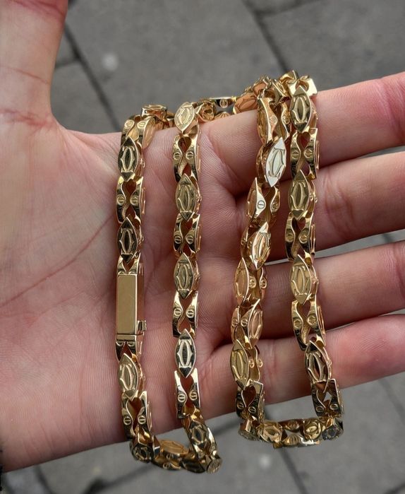 Złoty łańcuszek splot  CARTIER 585 98 g