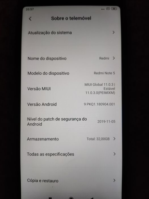 Vendo Telemóvel XIAOMI REDMI NOTE 5 32GB