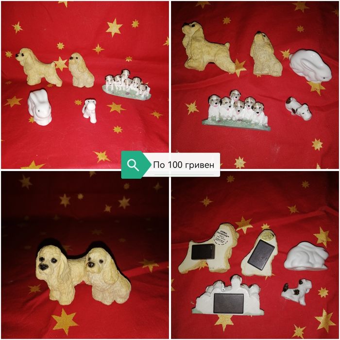 Винтажные фарфоровые статуэтки- кошки, собачки. Фигурки.