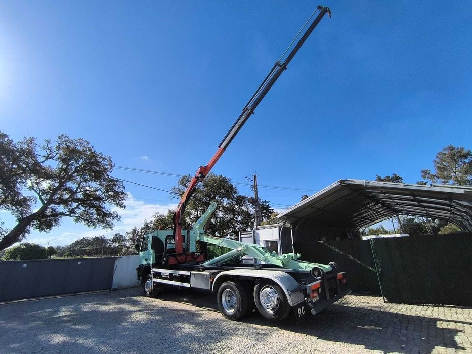 Camião 26T ampliroll grua volvo fm340 125mKms 2007 caixa auto