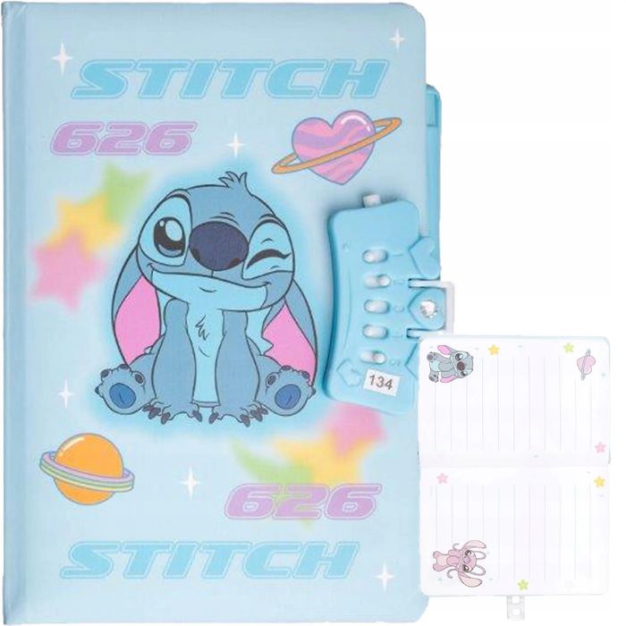LILO&STITCH NOTES PAMIĘTNIK A5 NA SZYFR 80 kartek. Beniamin. Nowy Produkt
