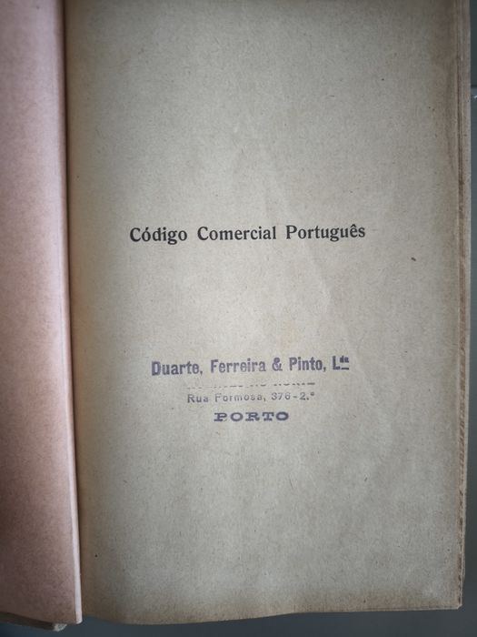 Código comercial Português em ótimo estado de 1946