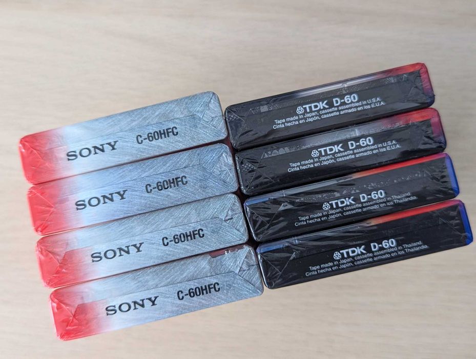 Аудіокасеты аудио кассеты лот 8шт. SONY HF 60, TDK D60