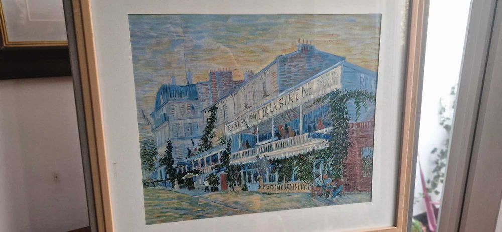 Barwna litografia Restauracja de la Sirene w Asnieres Vincent van Gogh