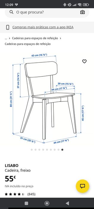 Cadeiras Lisabo IKEA