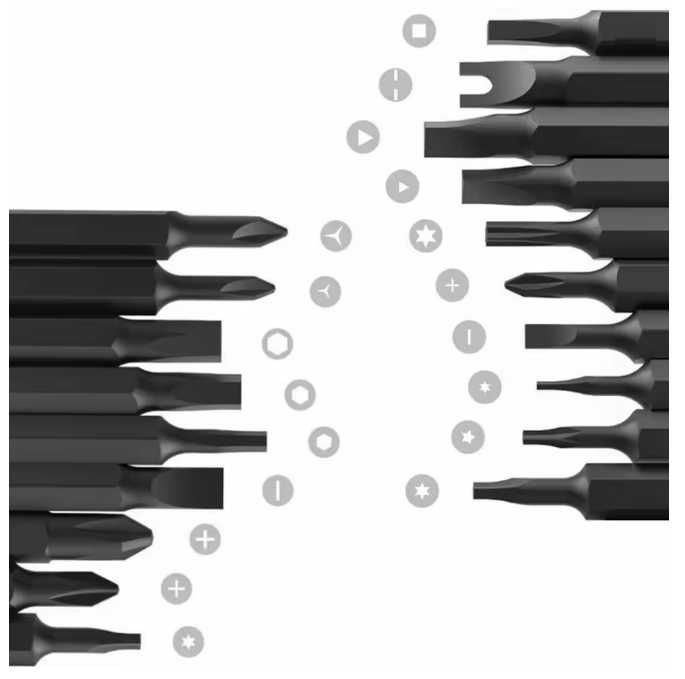 Kit de ferramentas 20 em 1, chave de fenda elétrica, corpo de alumínio