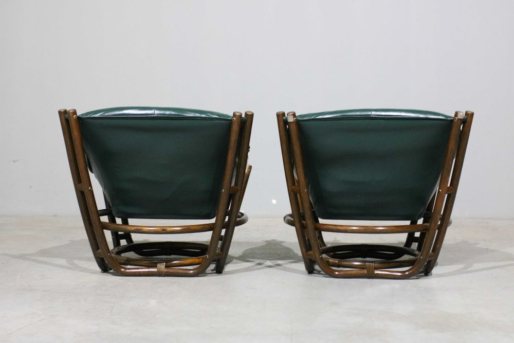 Par de poltronas nórdicas em bambu | Design nórdico