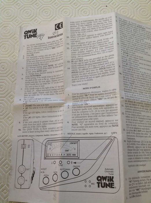 Afinador de instrumentos musicais Qwick Tune e Volt Tuner