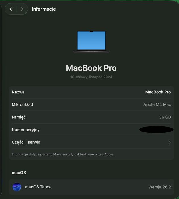 MacBook Pro 16 M4 Max 36GB  RAM 1TB SSD