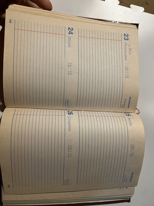 Terminarz Wojskowy tewo 1991