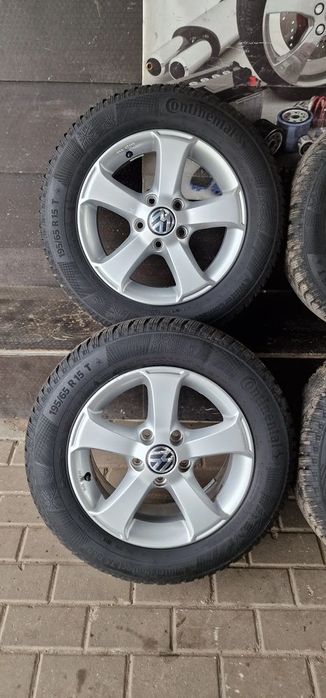 alufelgi+opony continental 195/65 r15 et50 vw golf vi touran  caddy