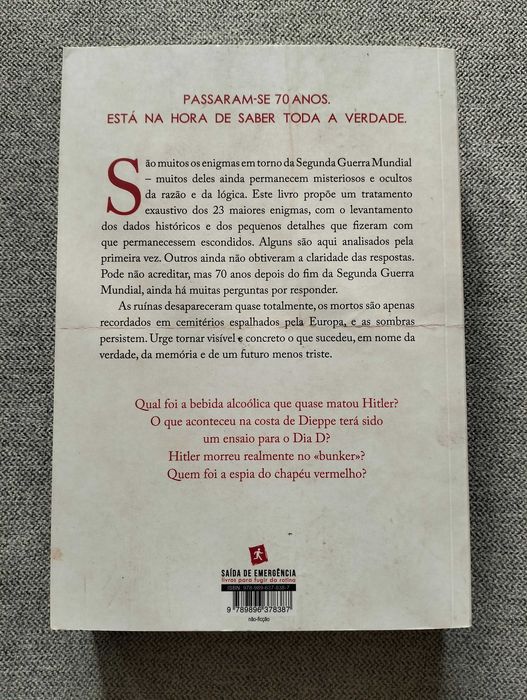 Livro "Os grandes enigmas da Segunda Guerra Mundial" de Bernard Michal