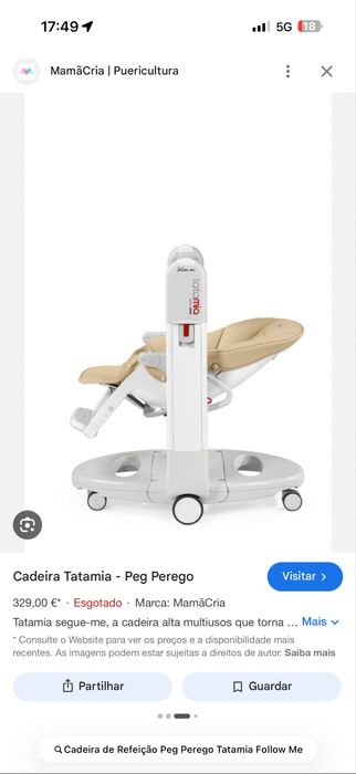 Cadeira de Refeição Peg Perego Tatamia Follow Me