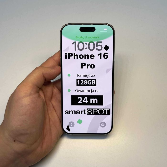 iPhone 16 Pro 128 GB l Desert Titanium | Gwarancja 24msc | Raty 0%