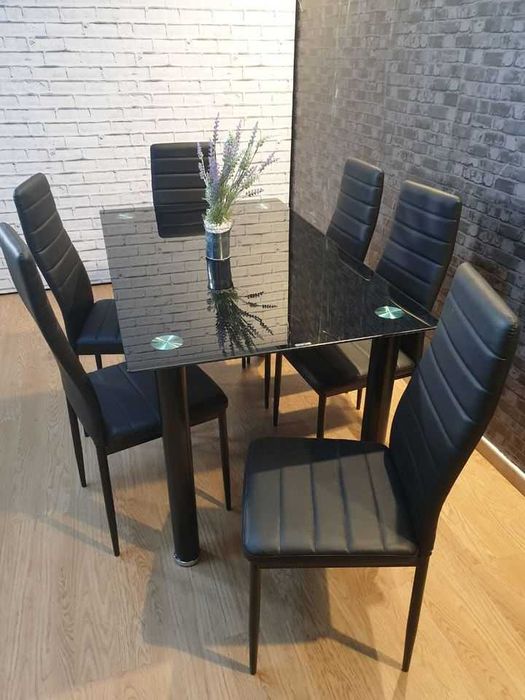 barata mesa e 6 cadeiras novas envios gratis