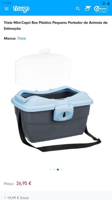 Caixa transporte animais pequenos