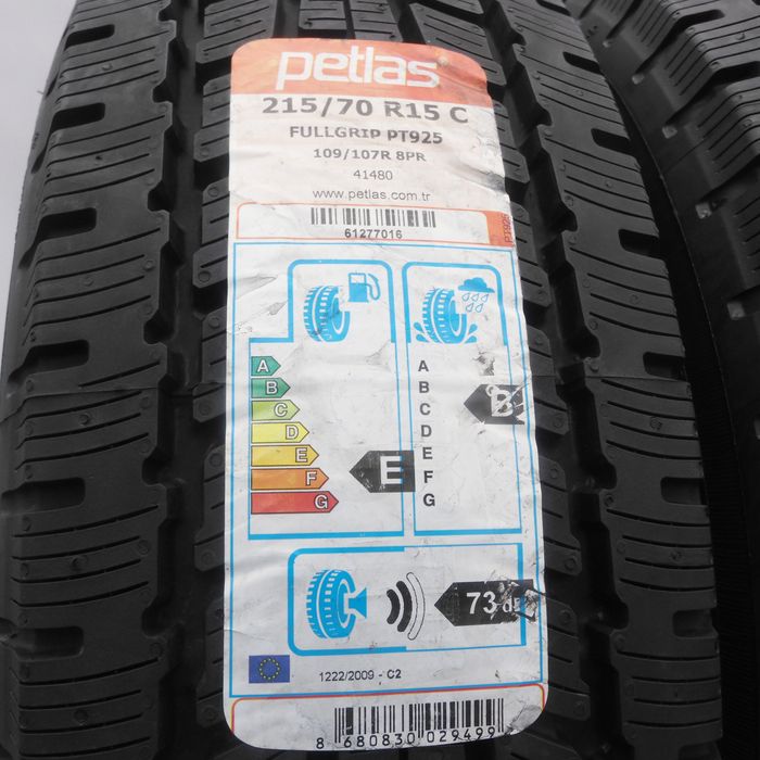 Opony 215/70/15C Petlas 215/70R15C 107R Wielosezonowe 2020 Nieużywane