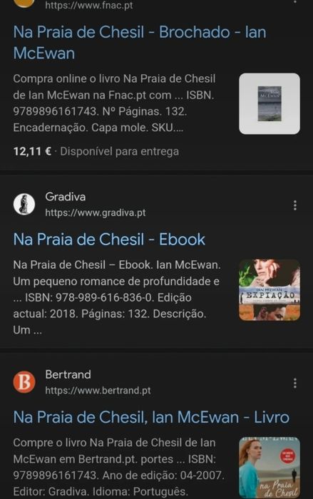 Livro Na Praia de Chesil