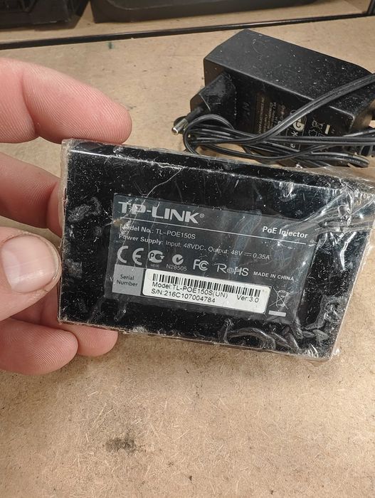 Nowy Inżektor PoE TP-Link TL-POE150S Gigabit 48V Folia OKAZJA