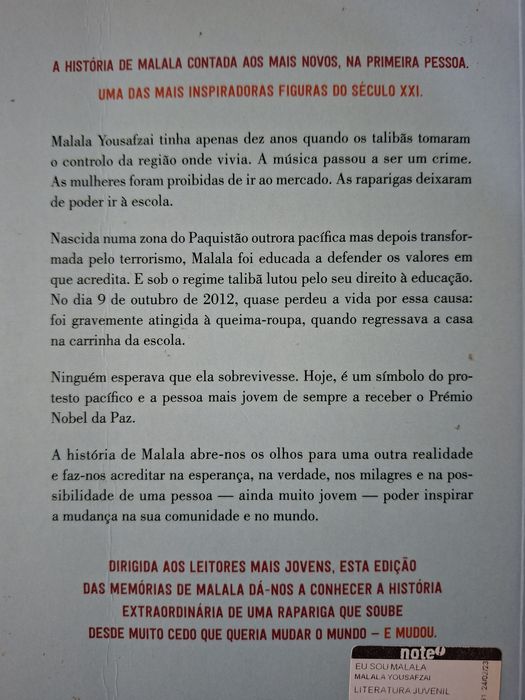 Eu Sou Malala esta é a minha história