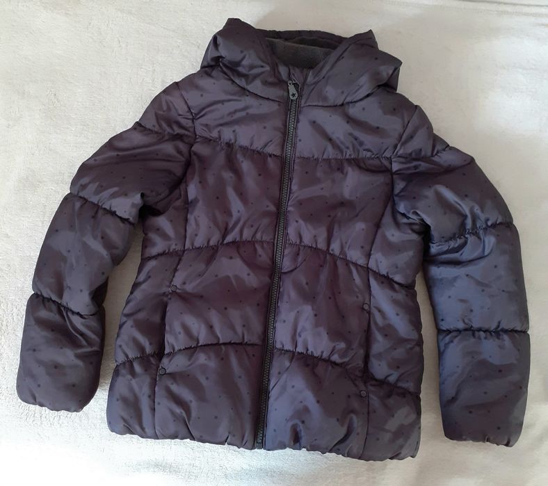 Kurtka zimowa z kapturem 134-140 cm 10 lat