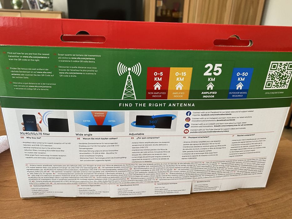 Antena pokojowa ONE FOR ALL SV 9430