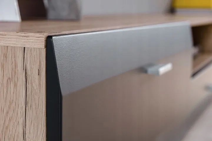 Mebloscianka dąb san remo/grafit -fronty mdf grafit mat -nowa