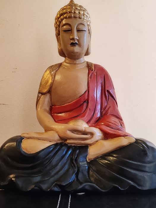 Estatueta monge cerâmica