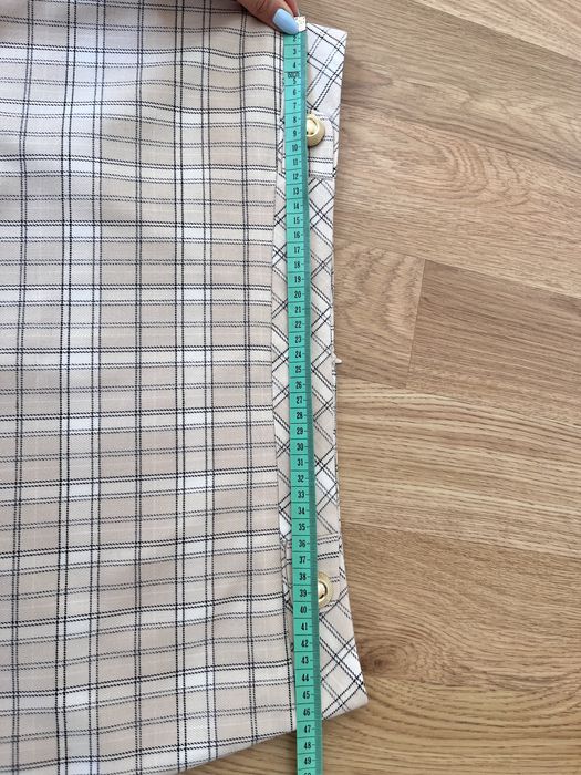 Spódnica 42 Taranko beżowa w kratkę krótka spódniczka nowa z metką