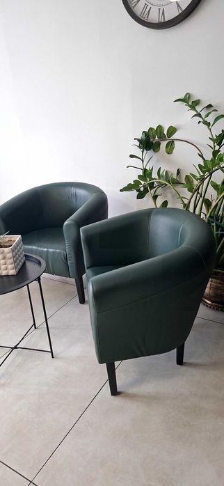 Fotel butelkowa zieleń 3 szt