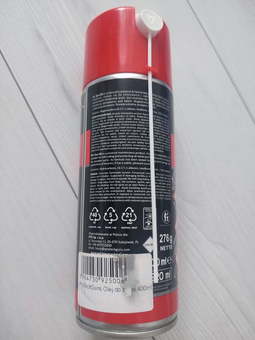 Gun Oil olej smar do broni w sprayu uniwersalny nowy 400ml ProTechGuns