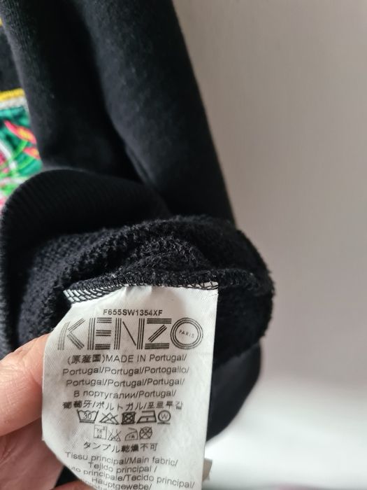 Bluza Kenzo Jungel czarna z logo M/L