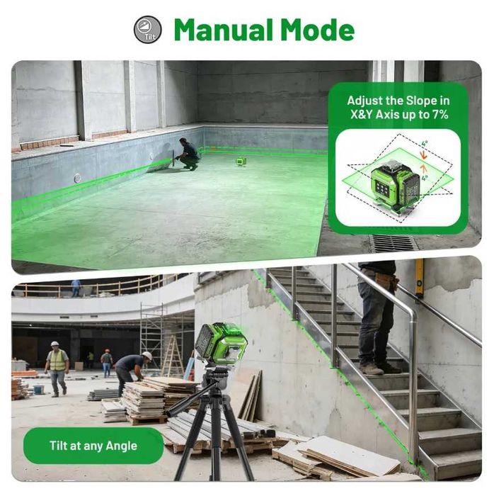 Лазерний рівень Huepar DP04CG-BT 4D (сервоприводи)