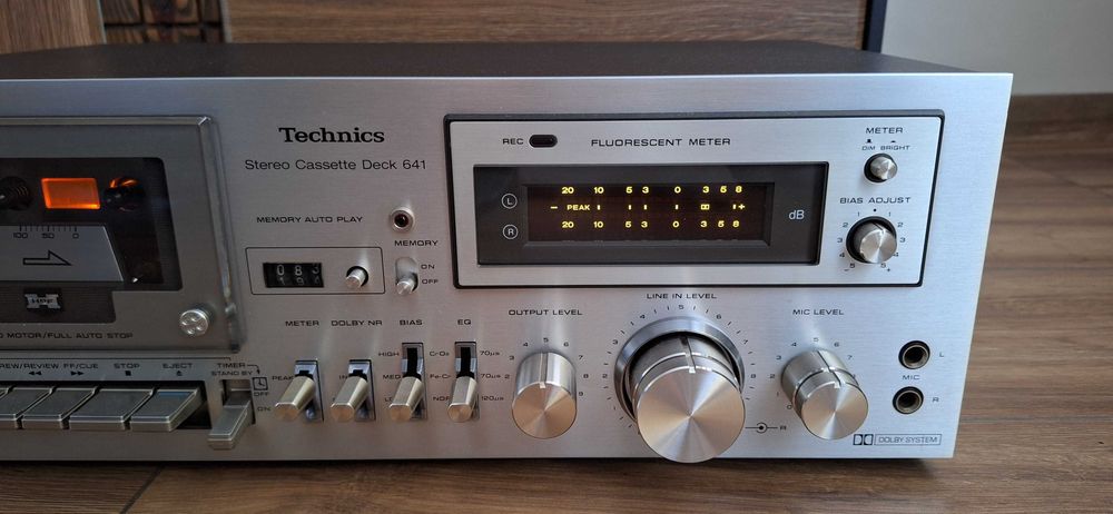 Odtwarzacz Magnetofonowy Technics 641 ! Srebrny ! IDEALNY STAN! Okazja