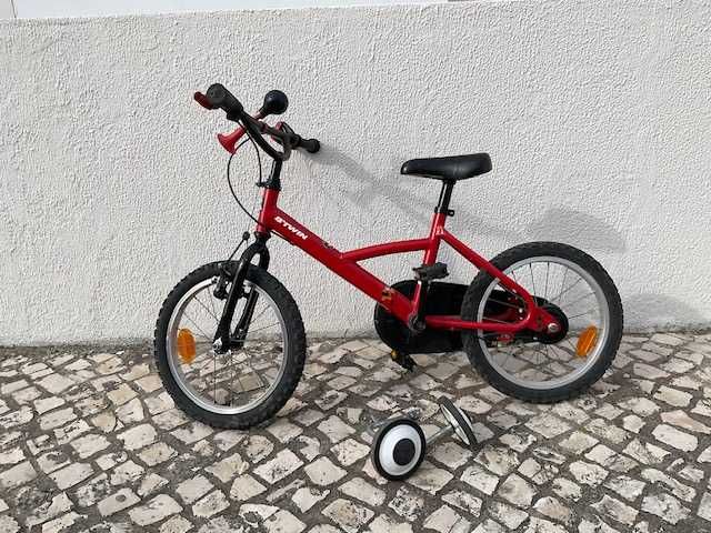 Bicicleta criança com rodinhas laterais e buzina incluídas!