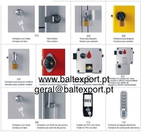 Vestiários / Cacifos Metálicos / Bancos de Balneário / Reguas Cabides