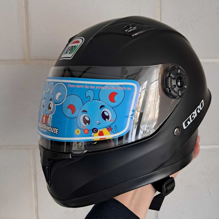 Детский мото шлем Recing Black