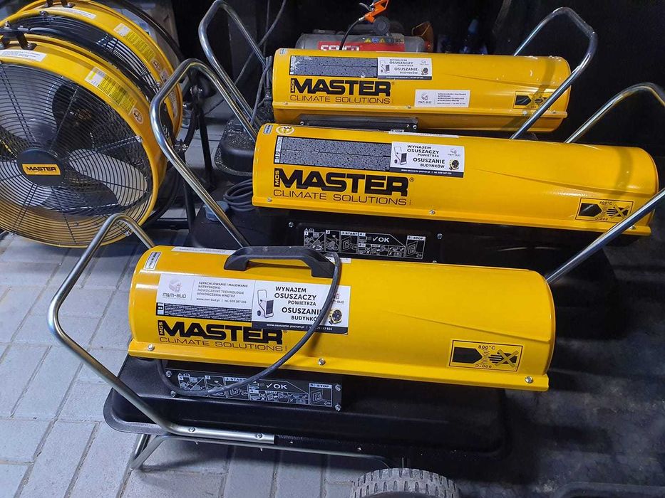 Osuszanie tynków posadzek Osuszacze nagrzewnice wynajem Poznań
